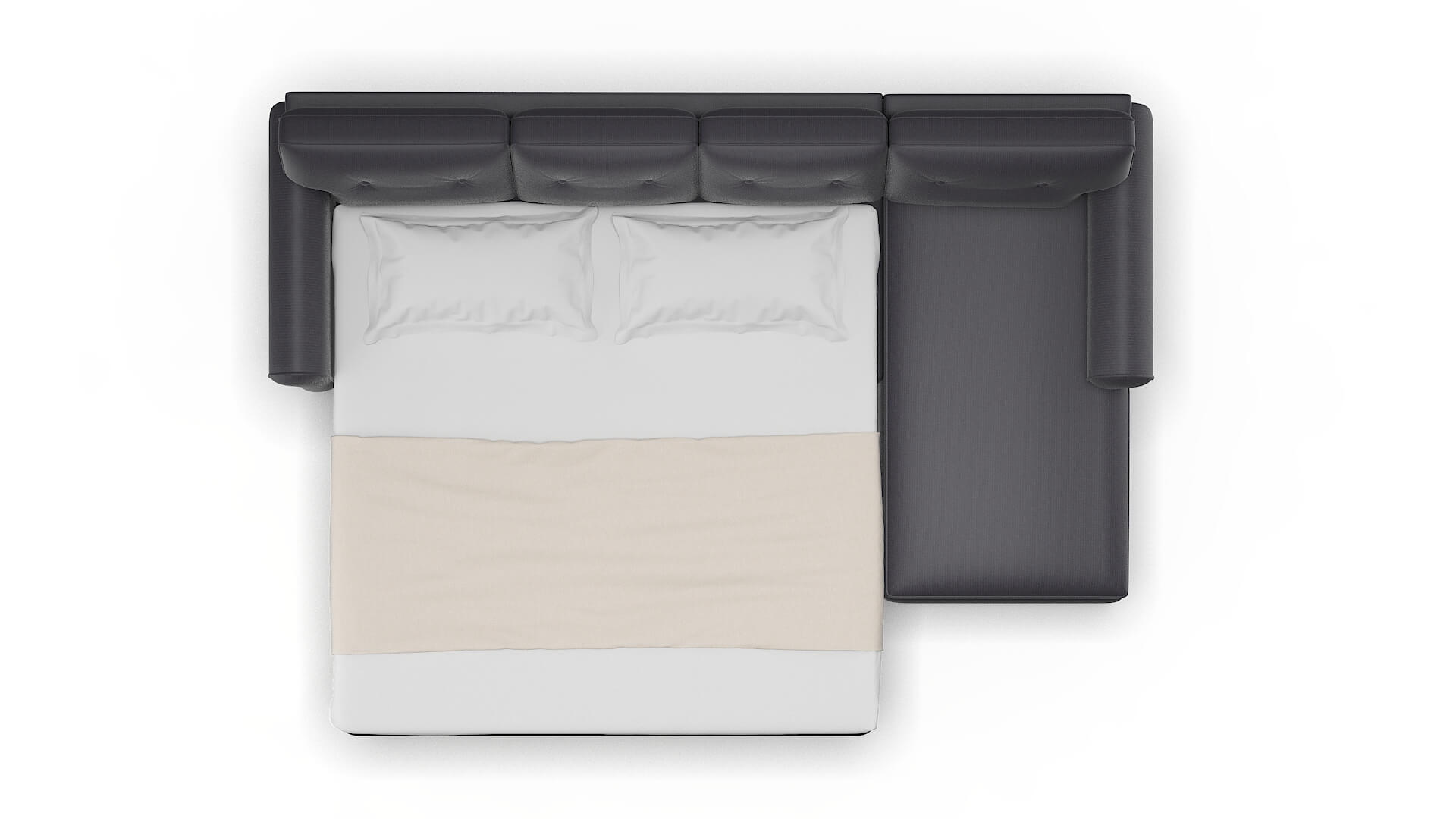 Farah Parker Charcoal Panel Sleeper Espresso legs 3