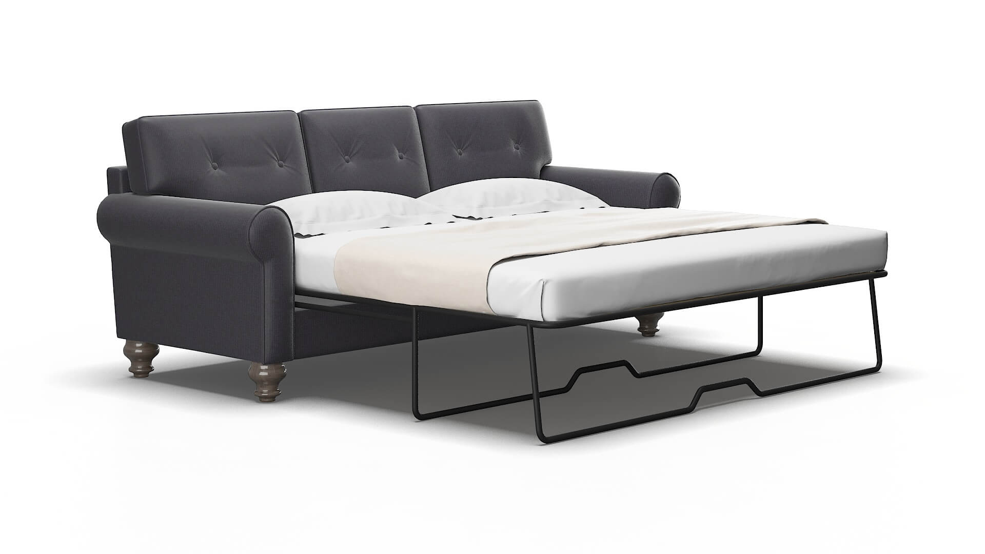 Farah Parker charcoal Sofa sleeper Espresso Legs  2