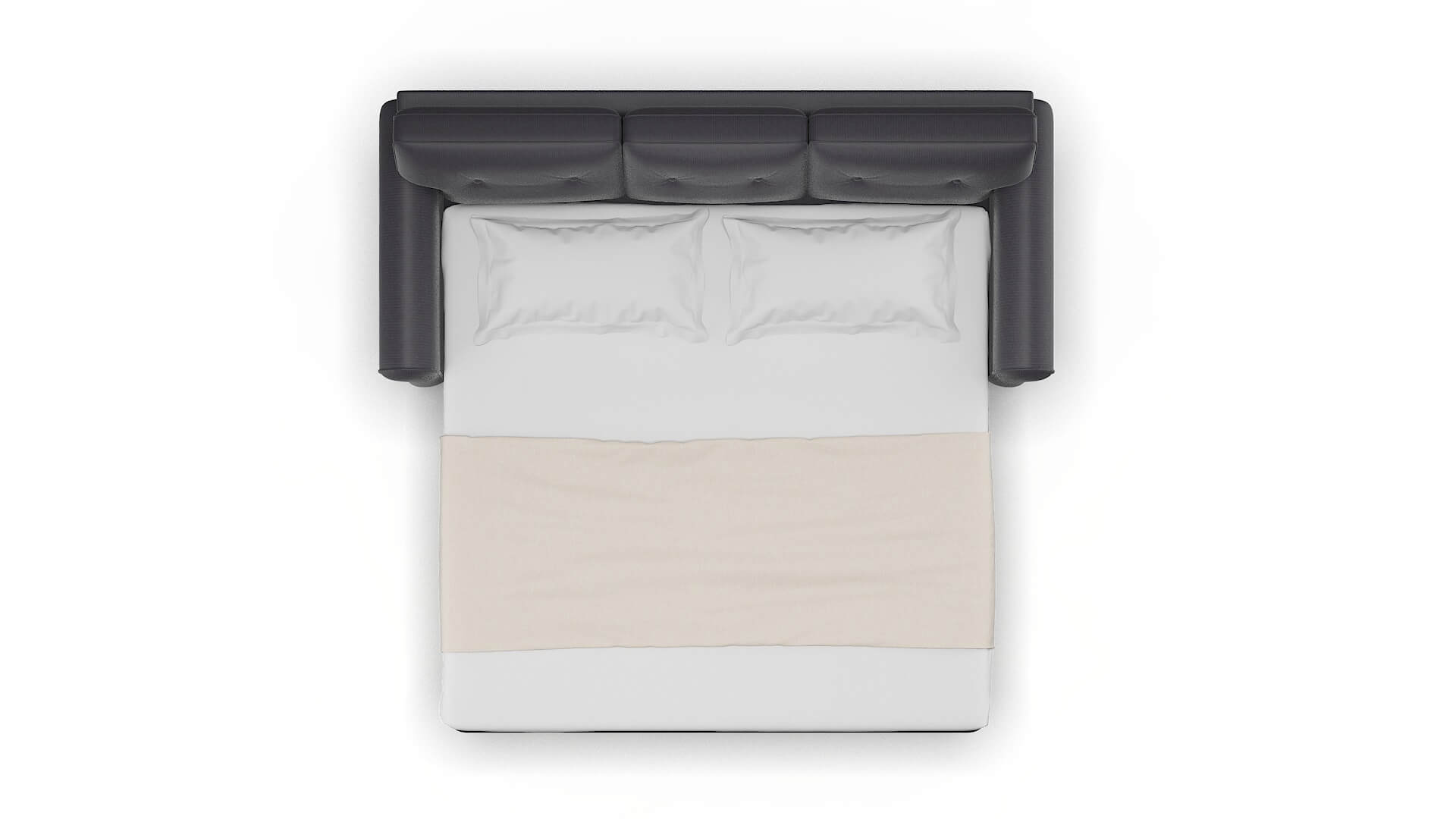 Farah Parker Charcoal Sofa Sleeper Espresso legs 3