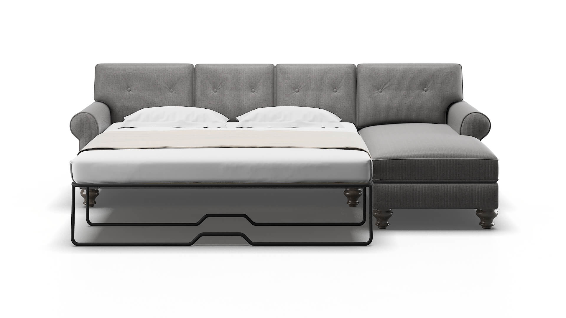 Farah Parker Graphite Panel Sleeper Espresso legs 1