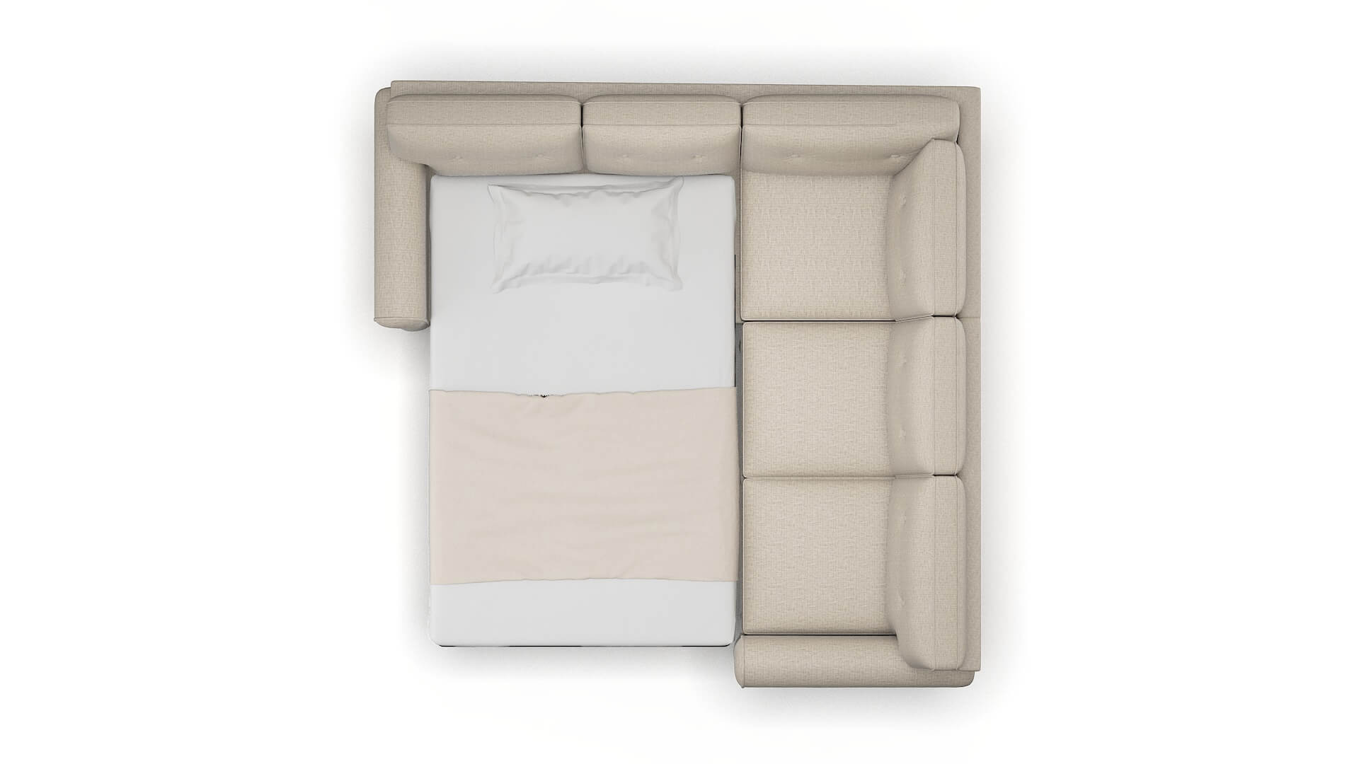 Farah Parker Wheat Sectional Sleeper Espresso legs 3