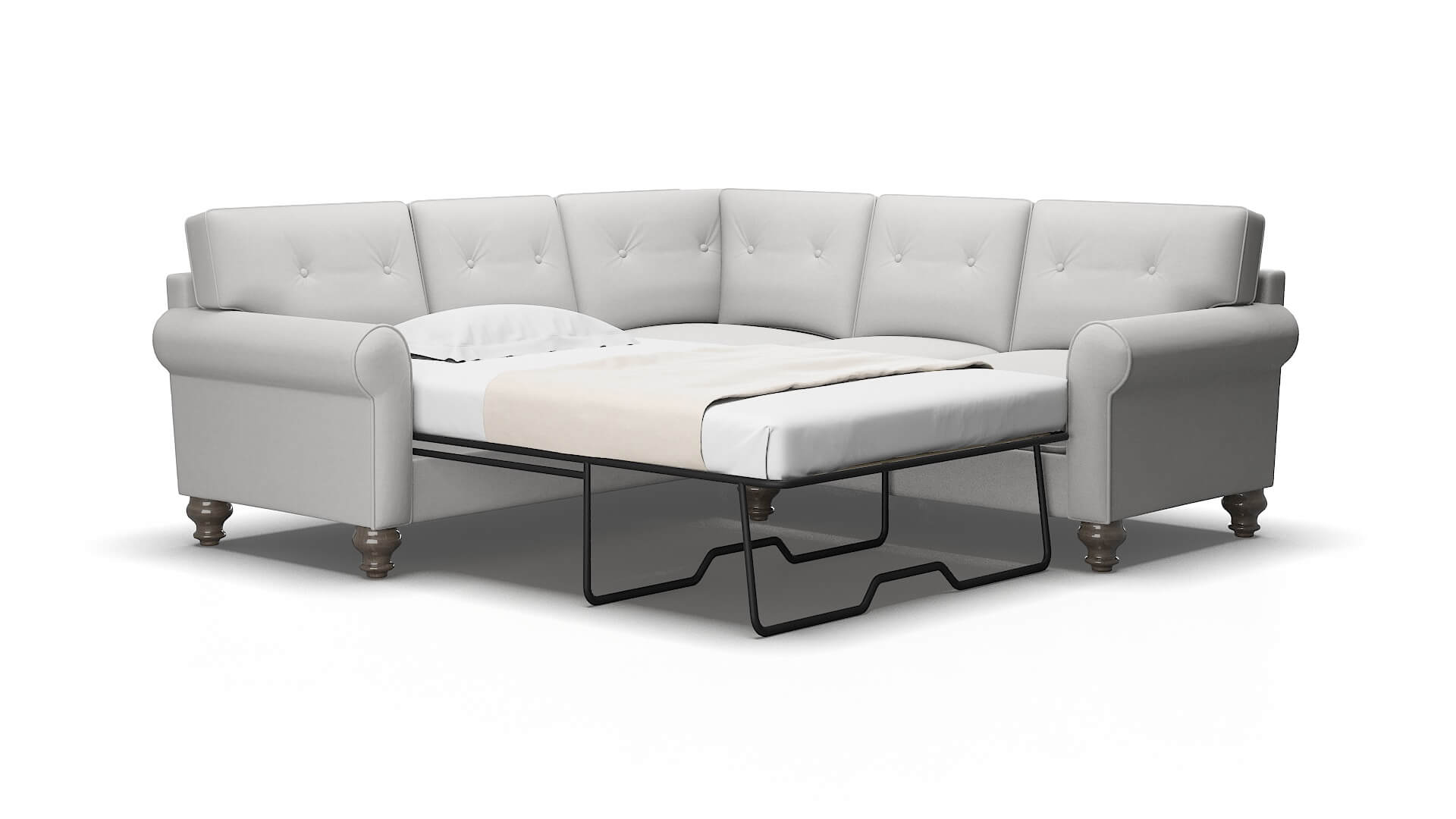 Farah Prisma steam Sectional sleeper Espresso Legs  2