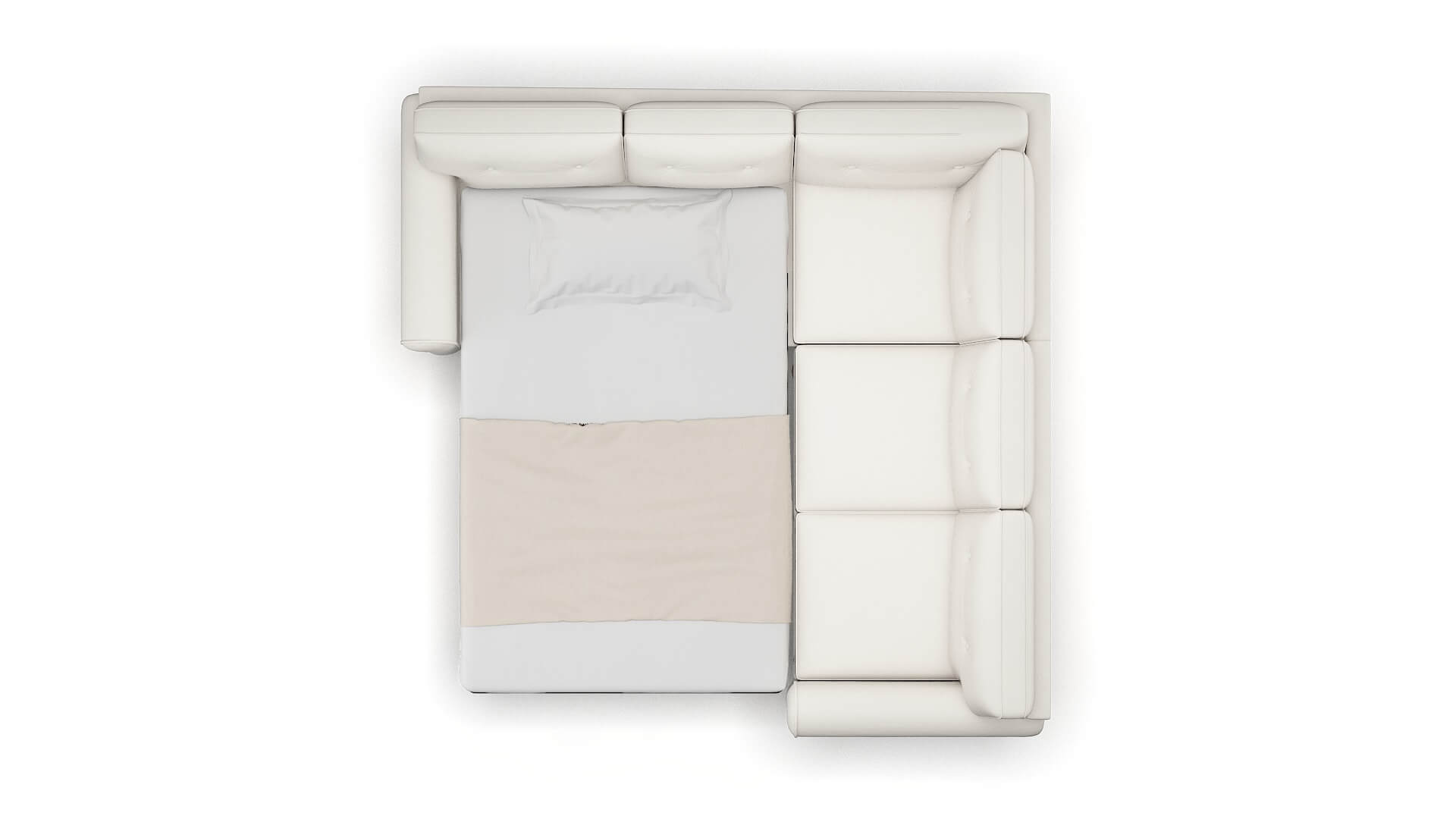 Farah Redondo Pearl Sectional Sleeper Espresso legs 3