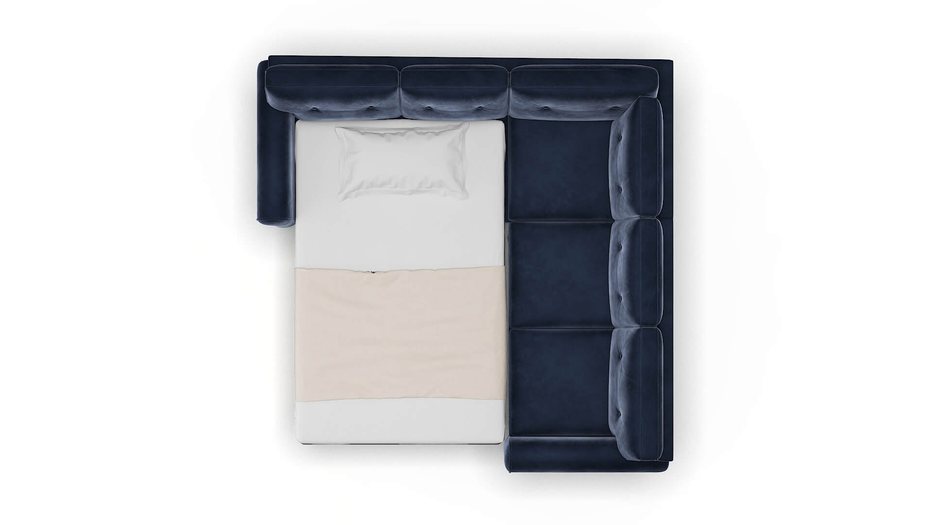 Farah Royale Cobalt Sectional Sleeper Espresso legs 3