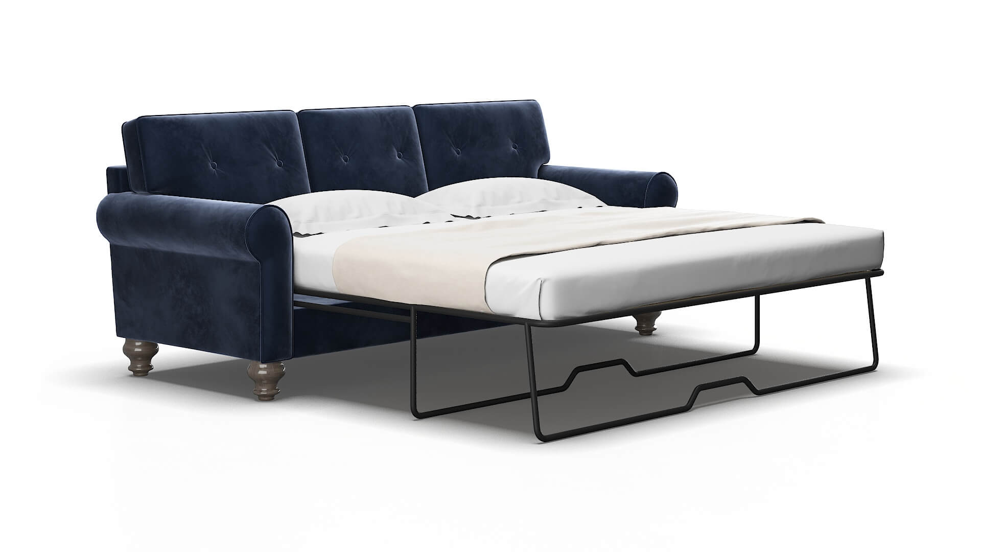 Farah Royale cobalt Sofa sleeper Espresso Legs  2