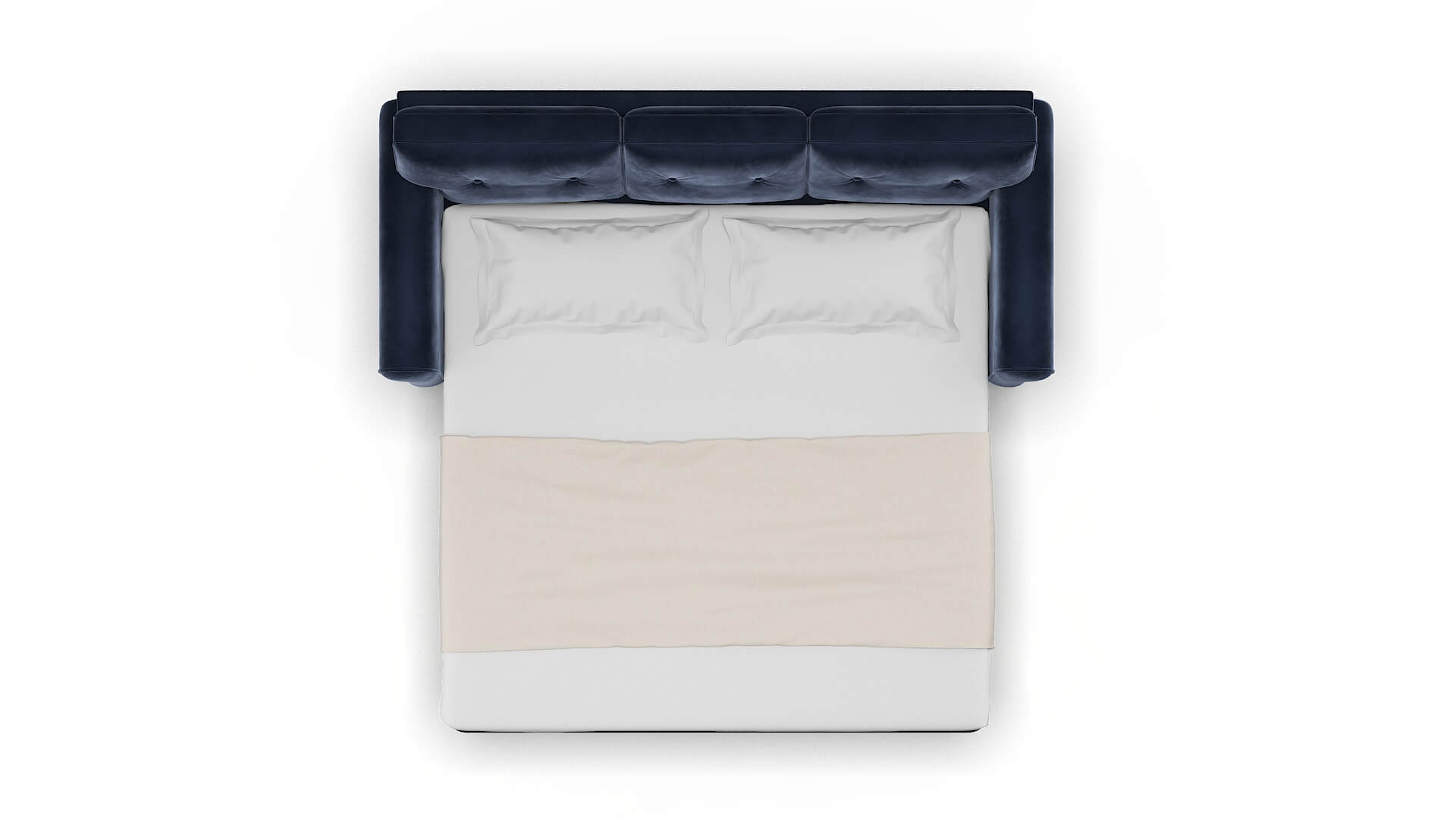 Farah Royale Cobalt Sofa Sleeper Espresso legs 3