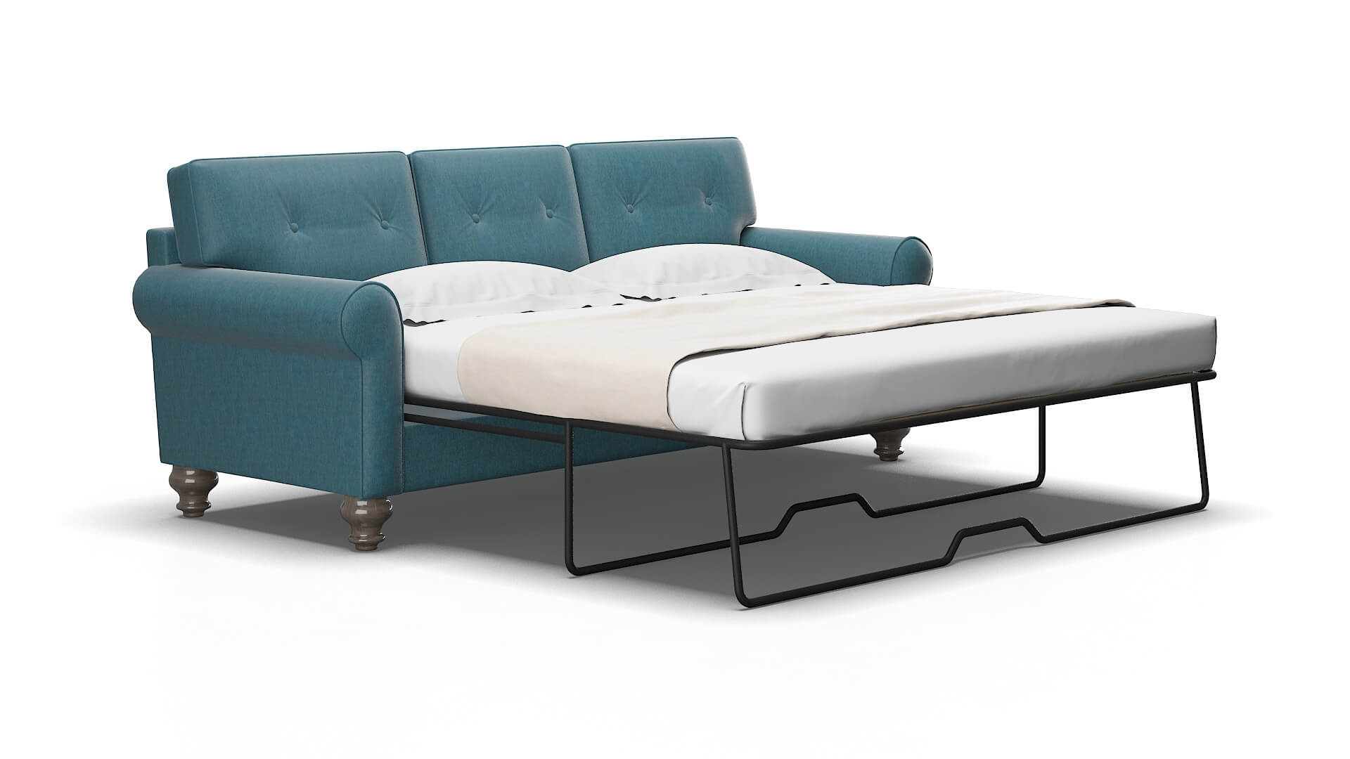 Farah Royale electric_blue Sofa sleeper Espresso Legs  2