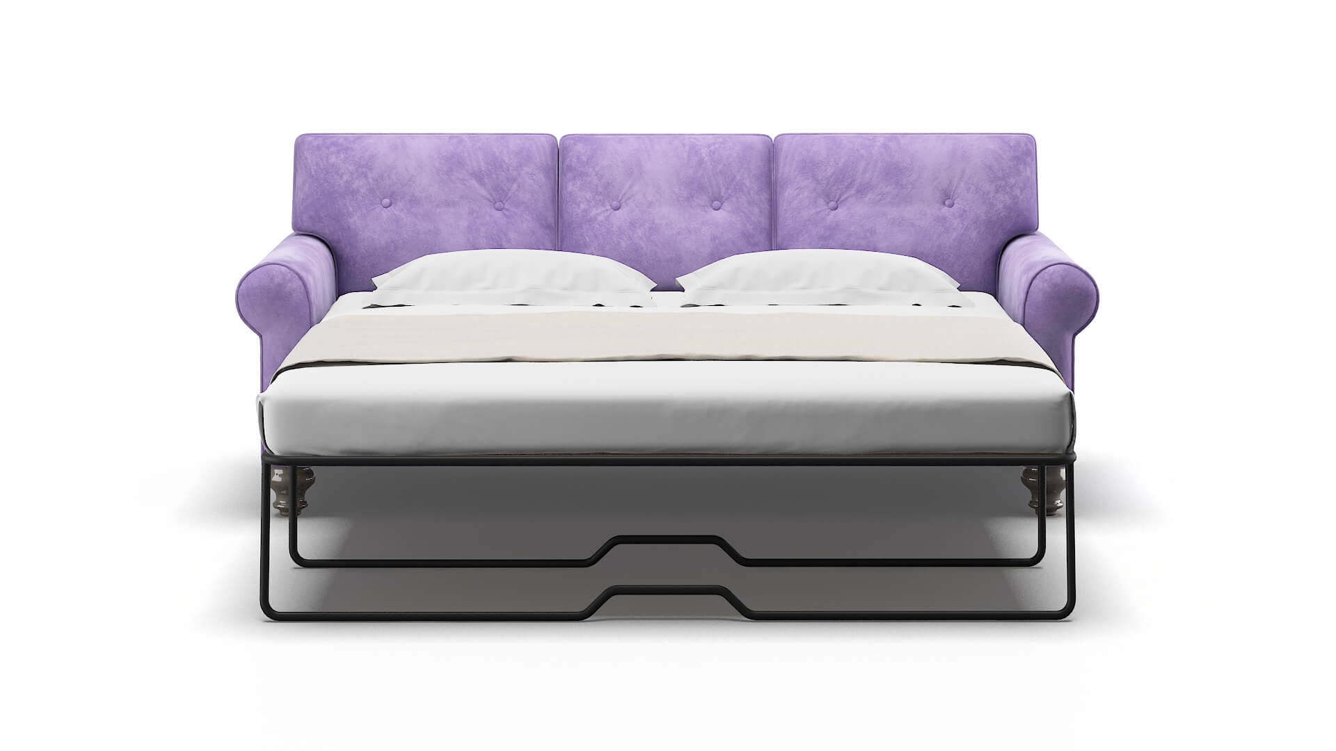 Farah Royale Lavender Sofa Sleeper Espresso legs 1