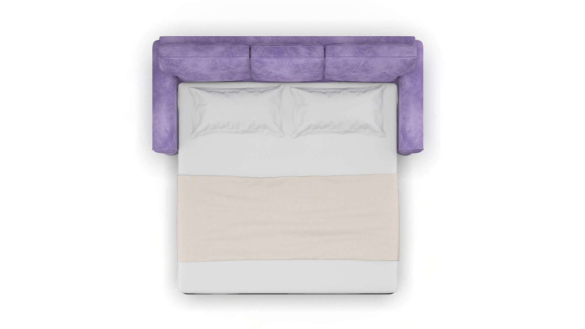 Farah Royale Lavender Sofa Sleeper Espresso legs 3