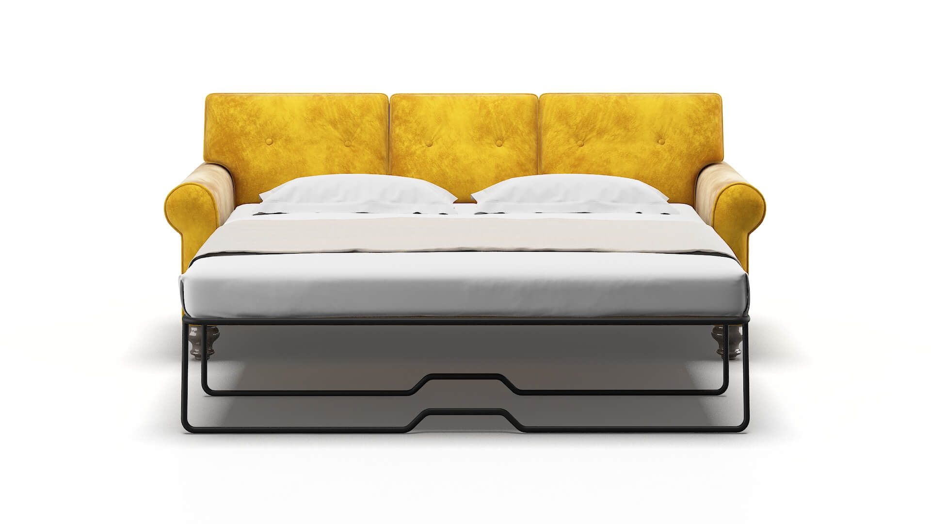 Farah Royale Marigold Sofa Sleeper Espresso legs 1