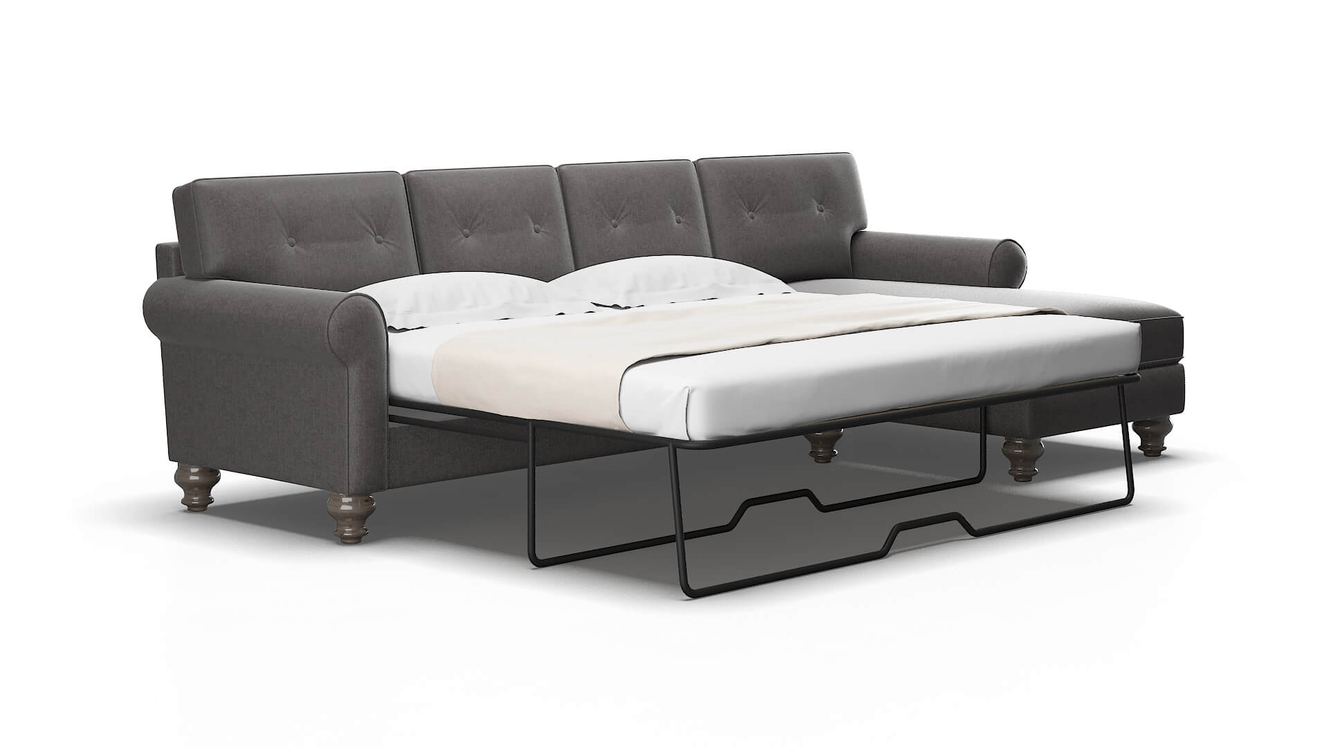 Farah Sasha grey Panel sleeper Espresso Legs  2