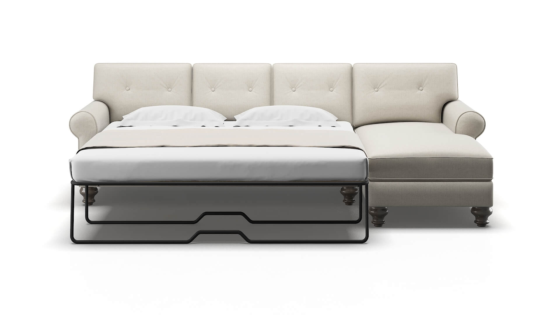 Farah Sasha Linen Panel Sleeper Espresso legs 1