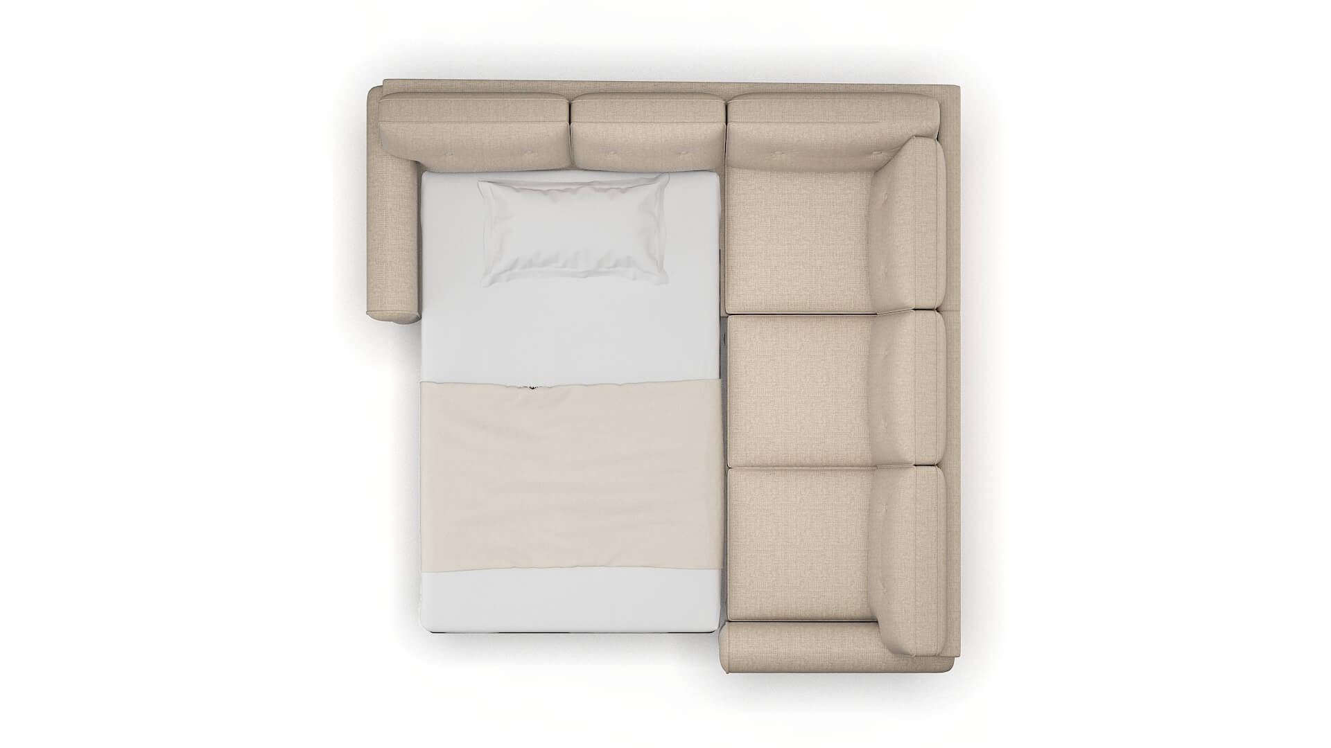 Farah Sosoftness 74 Sectional Sleeper Espresso legs 3