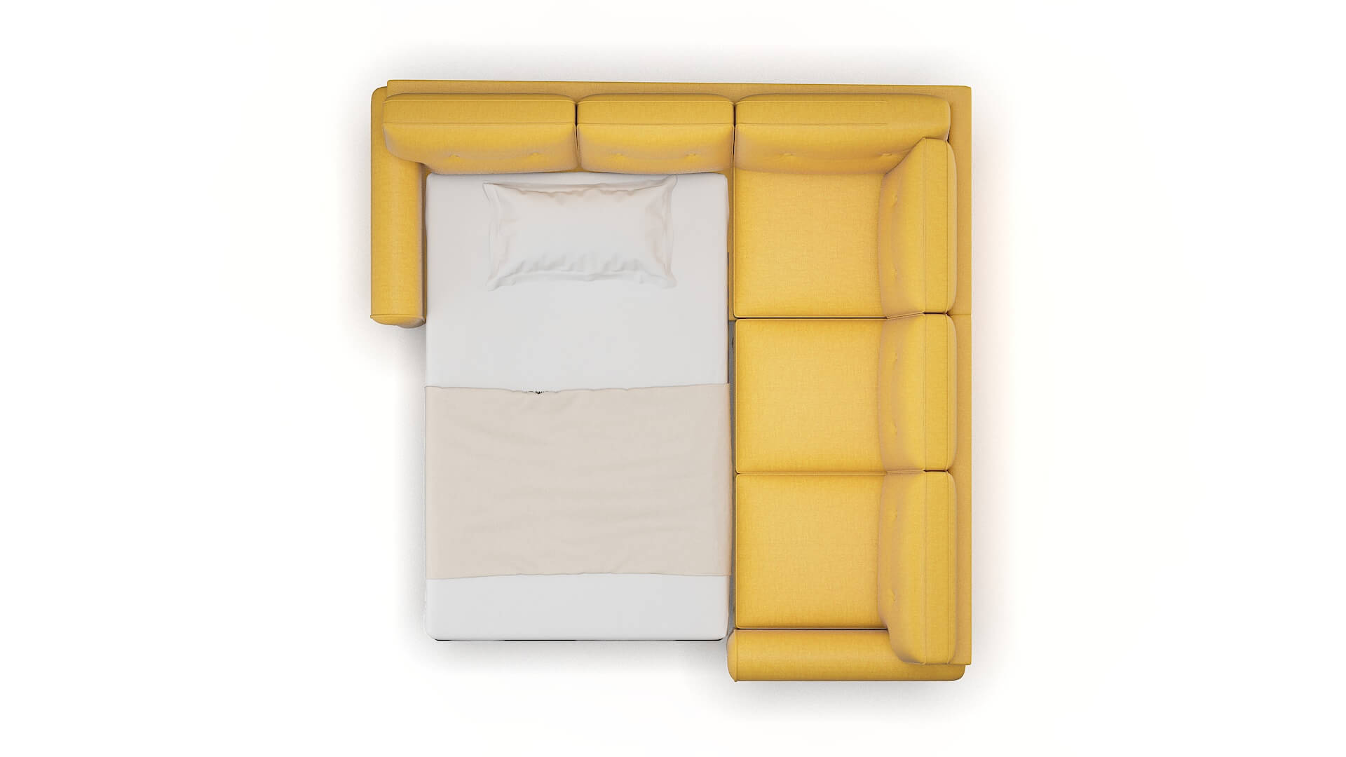 Farah Tess Turmeric Sectional Sleeper Espresso legs 3