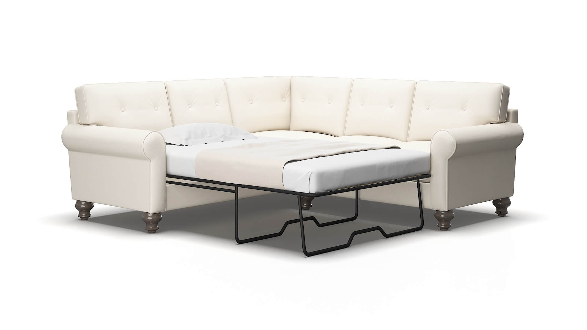 Farah Urban_d snow Sectional sleeper Espresso Legs  2
