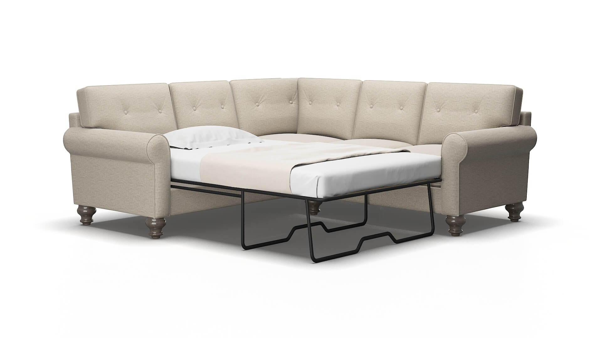 Farah Urban_d steel Sectional sleeper Espresso Legs  2
