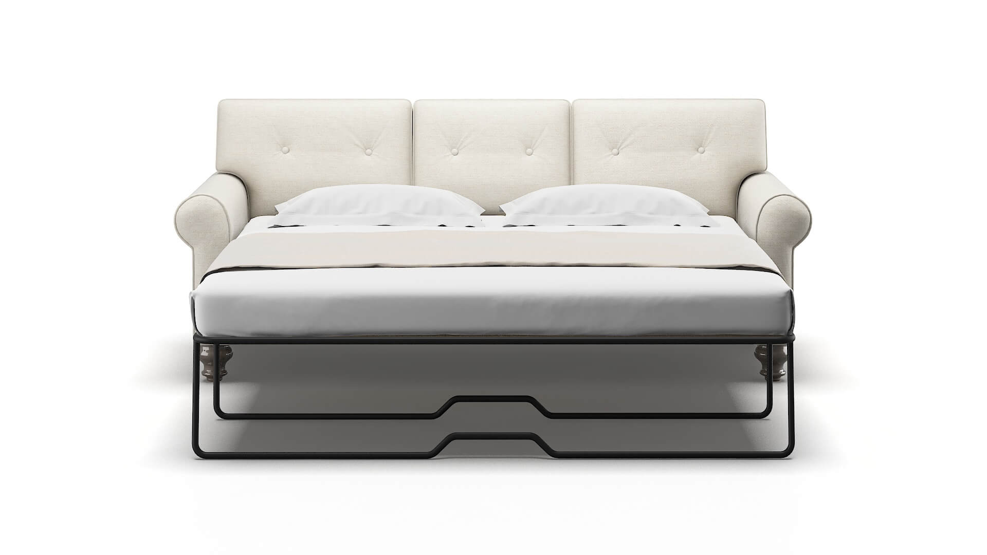 Farah Venus Cream Sofa Sleeper Espresso legs 1