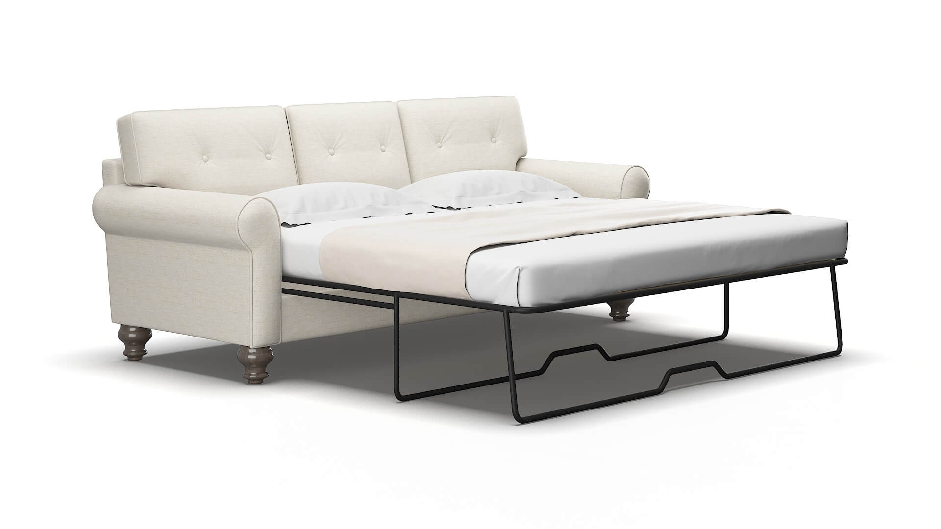 Farah Venus cream Sofa sleeper Espresso Legs  2