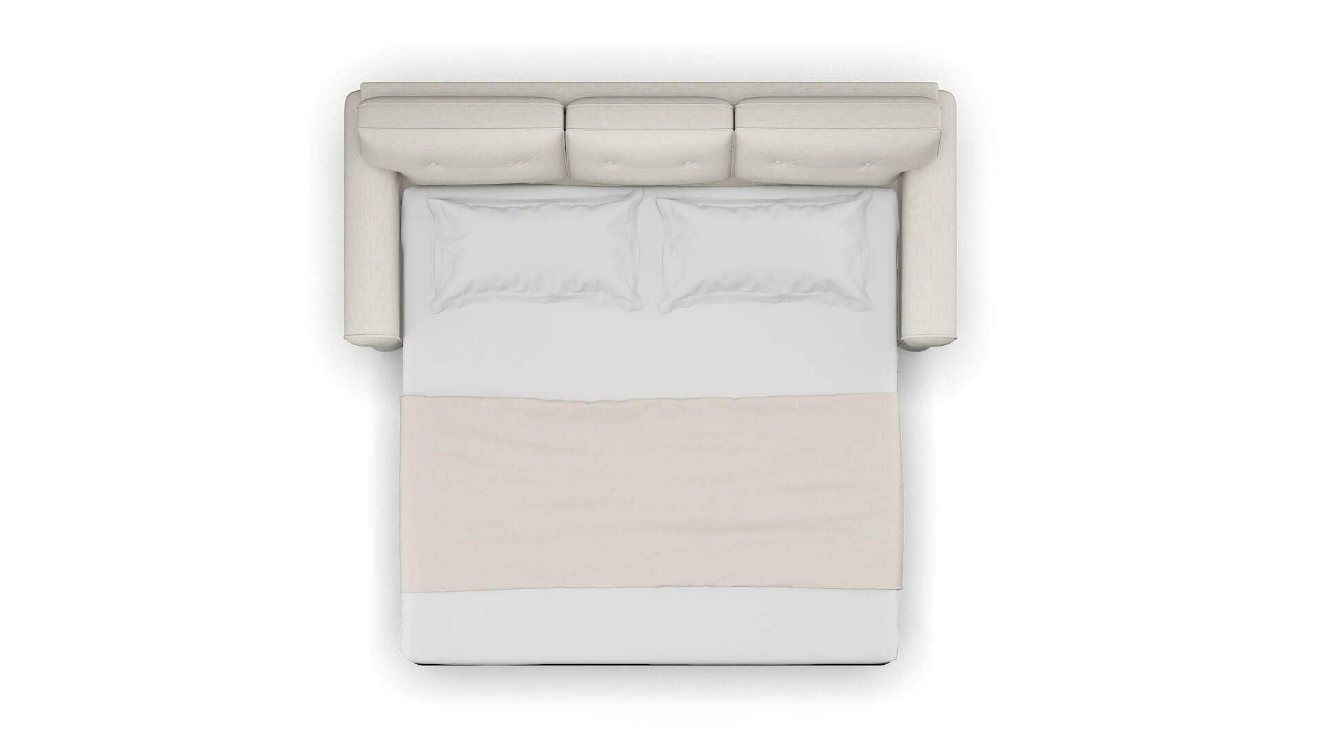 Farah Venus Cream Sofa Sleeper Espresso legs 3