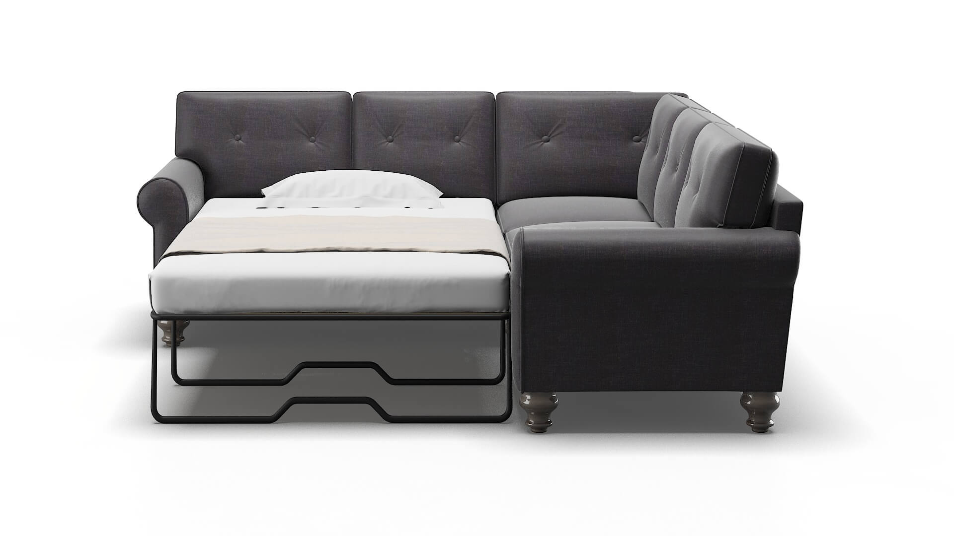 Farah Venus Onyx Sectional Sleeper Espresso legs 1