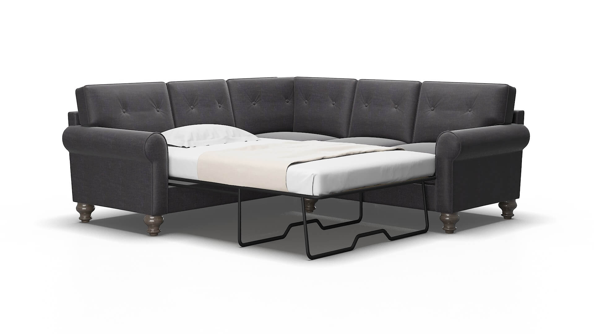 Farah Venus Onyx Sectional Sleeper Espresso legs 2