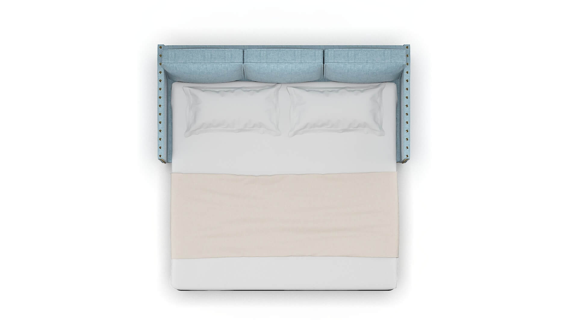 Florence Atlas Turquoise Sofa Sleeper Espresso legs 3