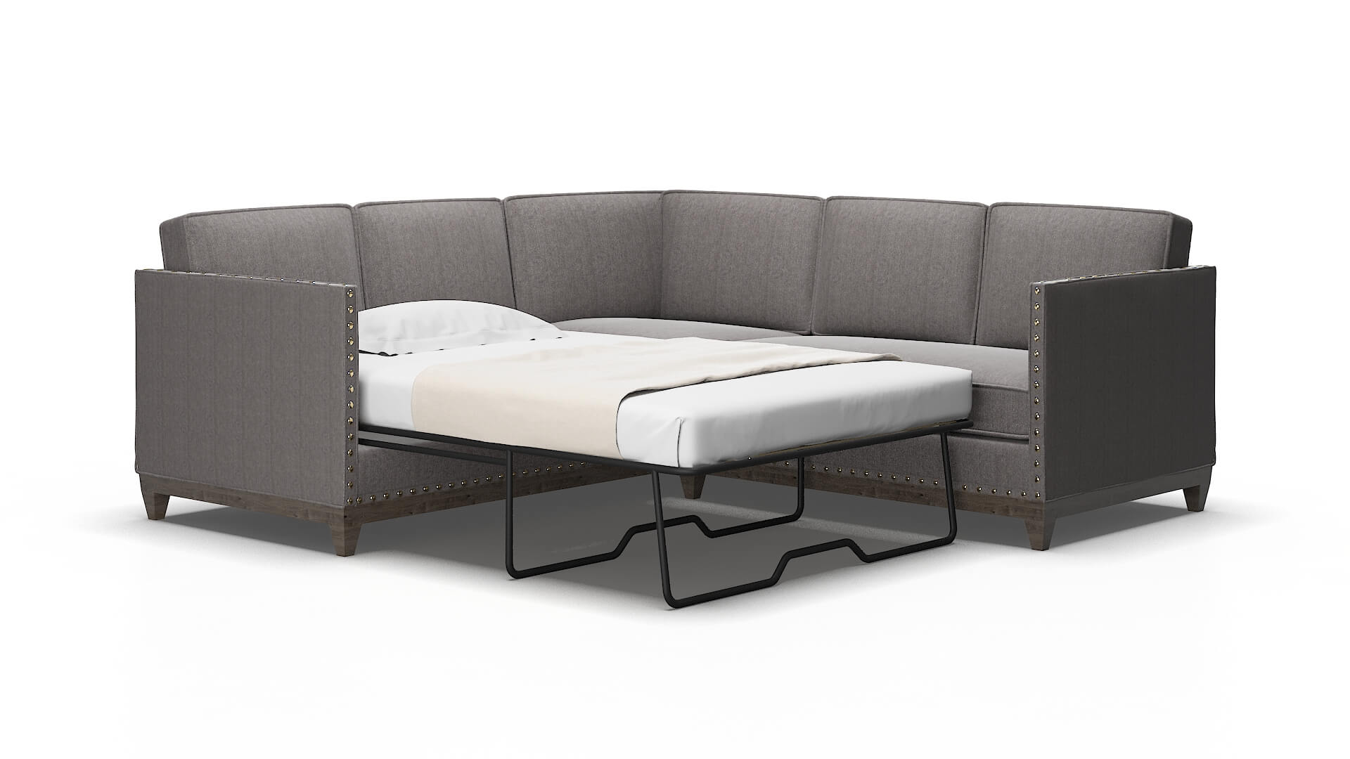 Florence Atlas_plz Silver Sectional Sleeper Espresso legs 2