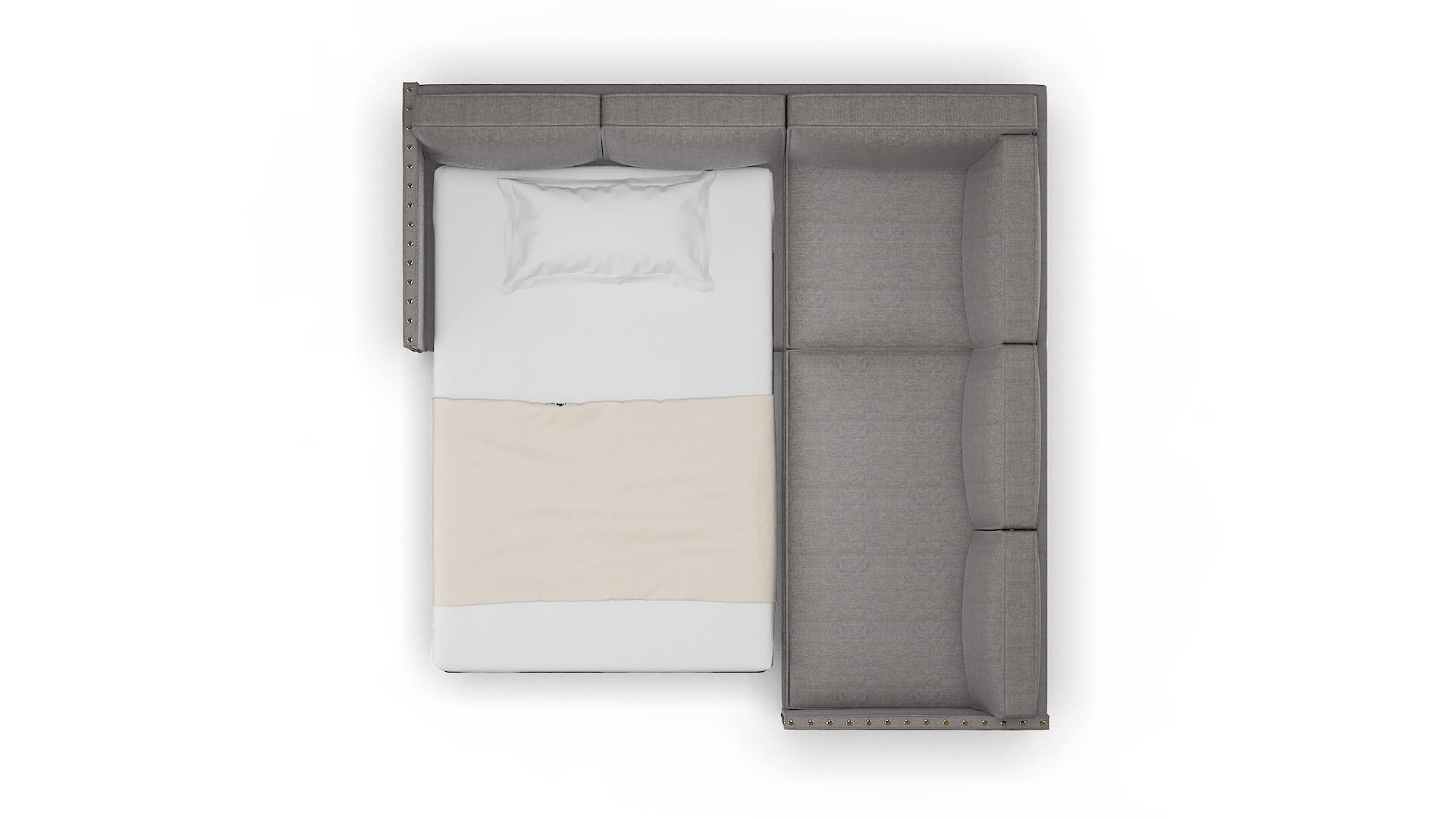 Florence Atlas_plz Silver Sectional Sleeper Espresso legs 3