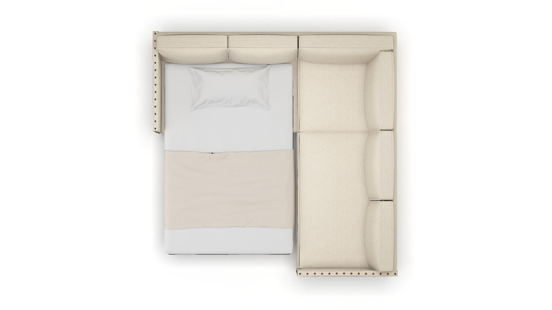 Florence Avenger Beach Sectional Sleeper Espresso legs 3