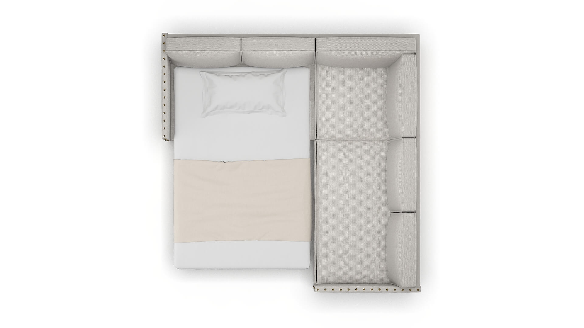 Florence Avenger Dolphin Sectional Sleeper Espresso legs 3