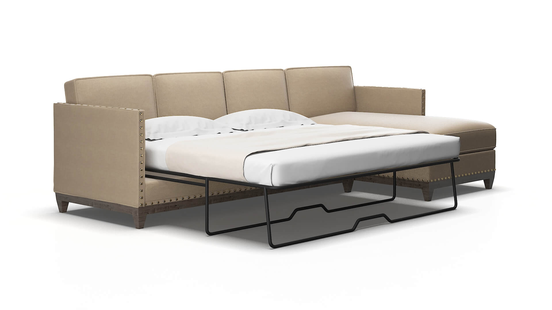 Florence Avenger Driftwood Panel Sleeper Espresso legs 2