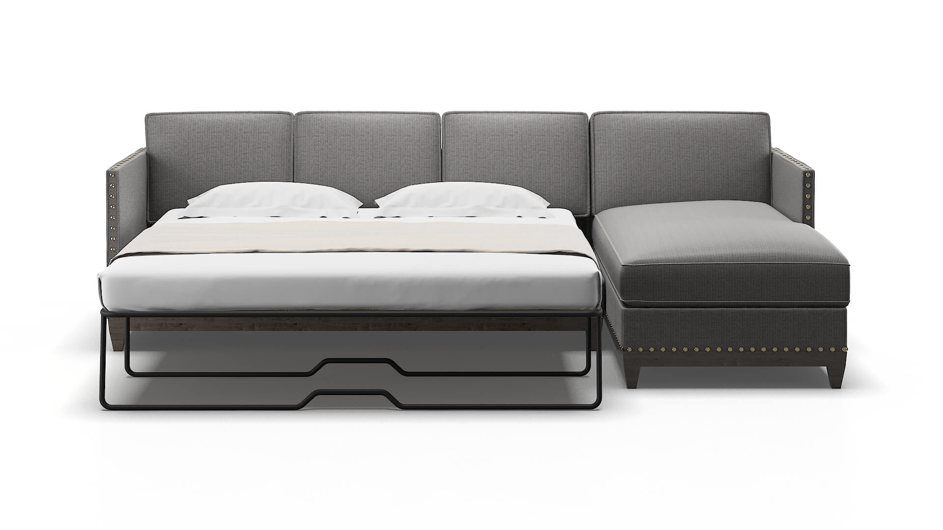 Florence Avenger Zinc Panel Sleeper Espresso legs 1