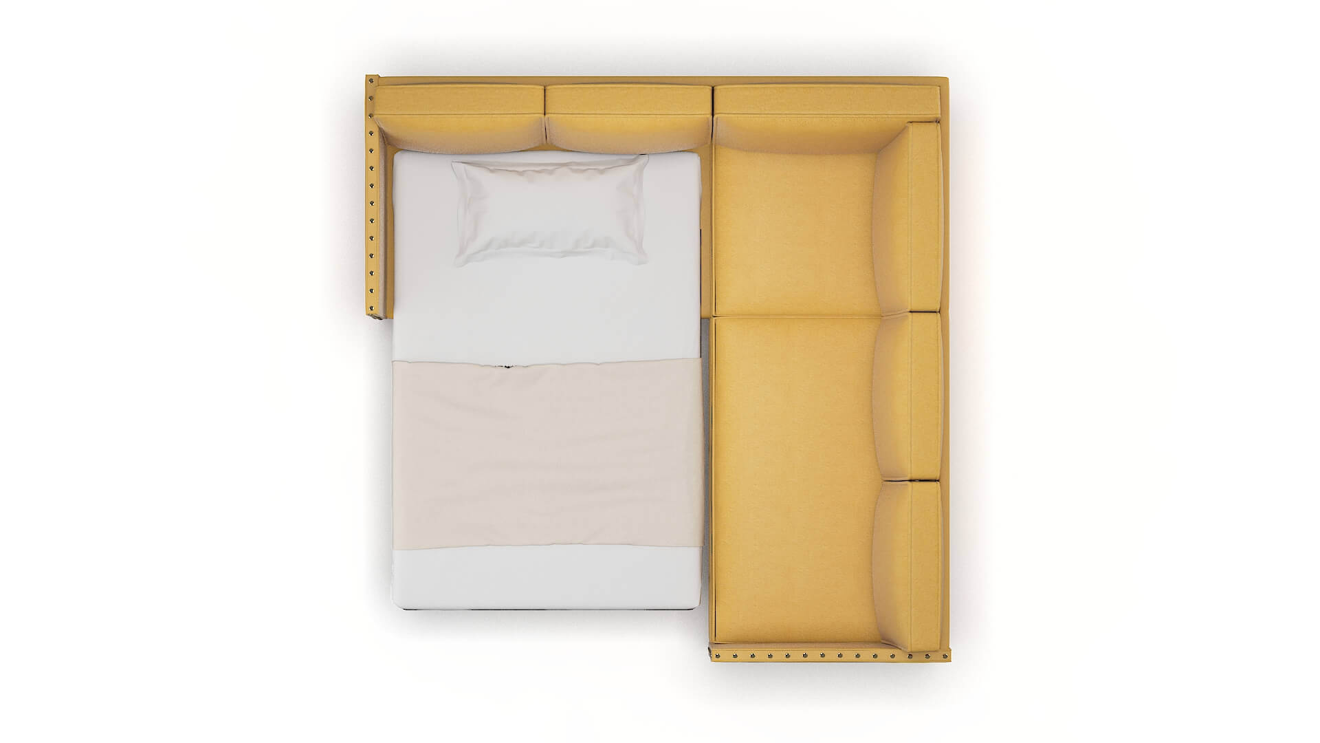 Florence Bella Amber Sectional Sleeper Espresso legs 3