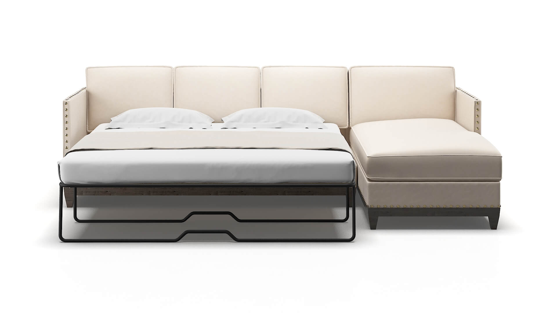 Florence Bella Buckwheat Panel Sleeper Espresso legs 1