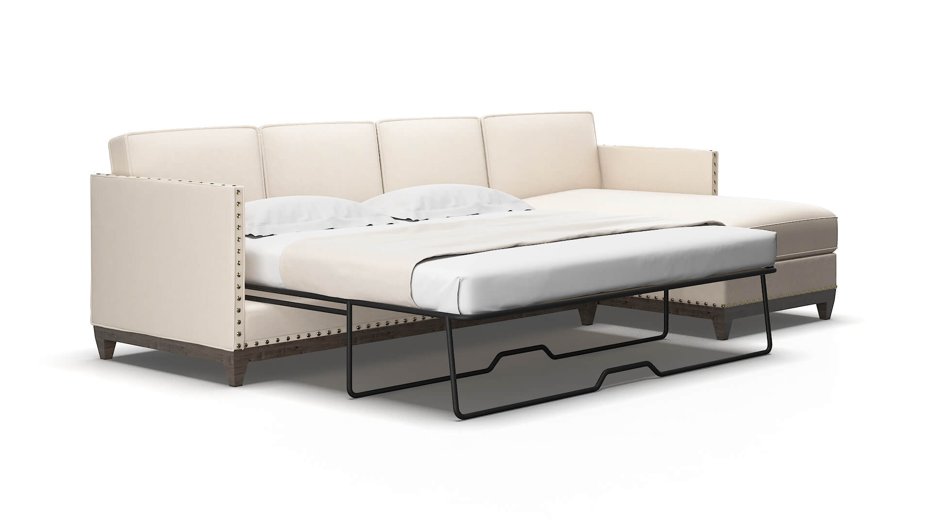 Florence Bella buckwheat Panel sleeper Espresso Legs  2