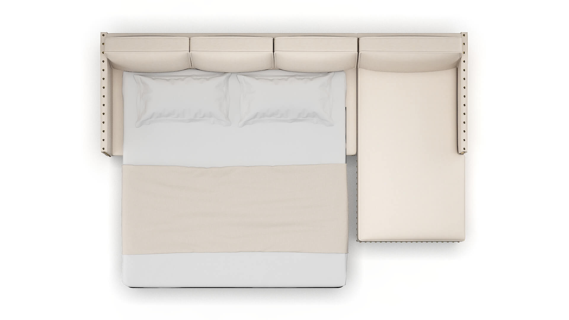 Florence Bella Buckwheat Panel Sleeper Espresso legs 3