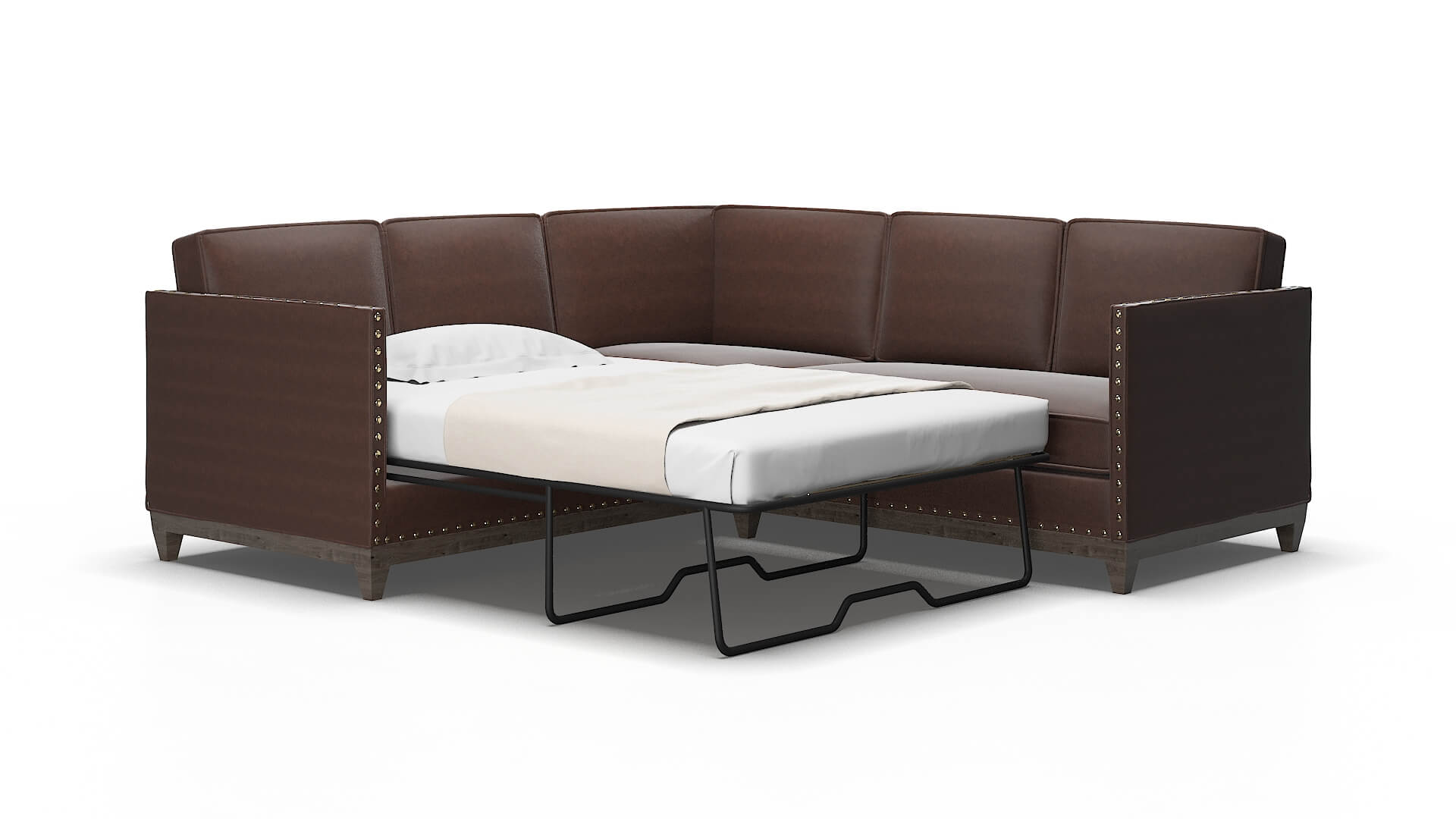 Florence Bella espresso Sectional sleeper Espresso Legs  2