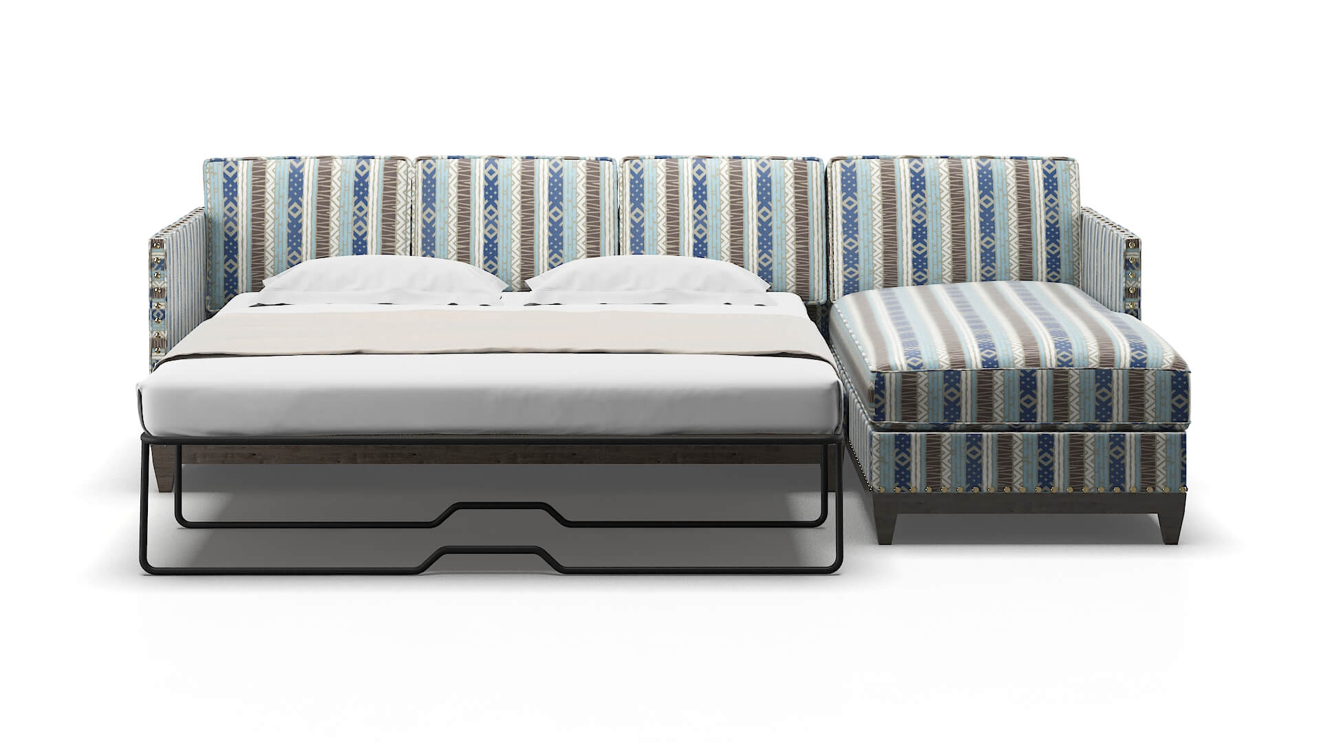 Florence Bodhi Indigo Panel Sleeper Espresso legs 1