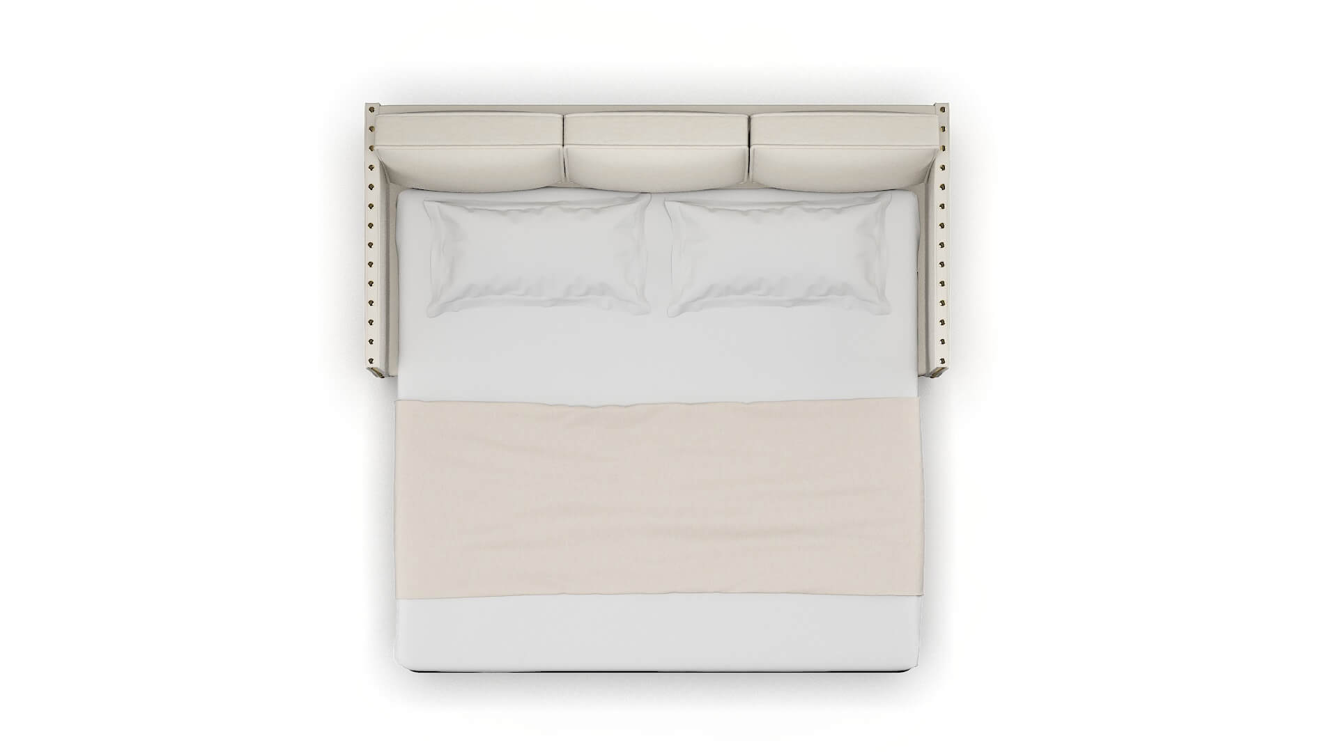 Florence Bungalow Ivory Sofa Sleeper Espresso legs 3