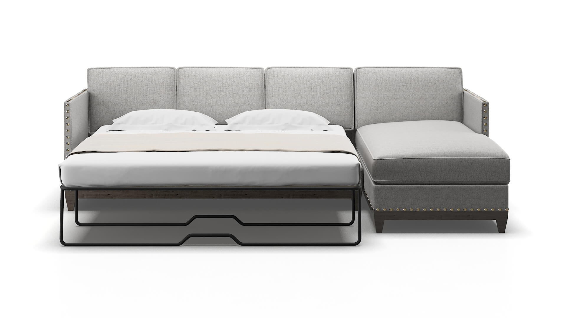 Florence Catalina Silver Panel Sleeper Espresso legs 1