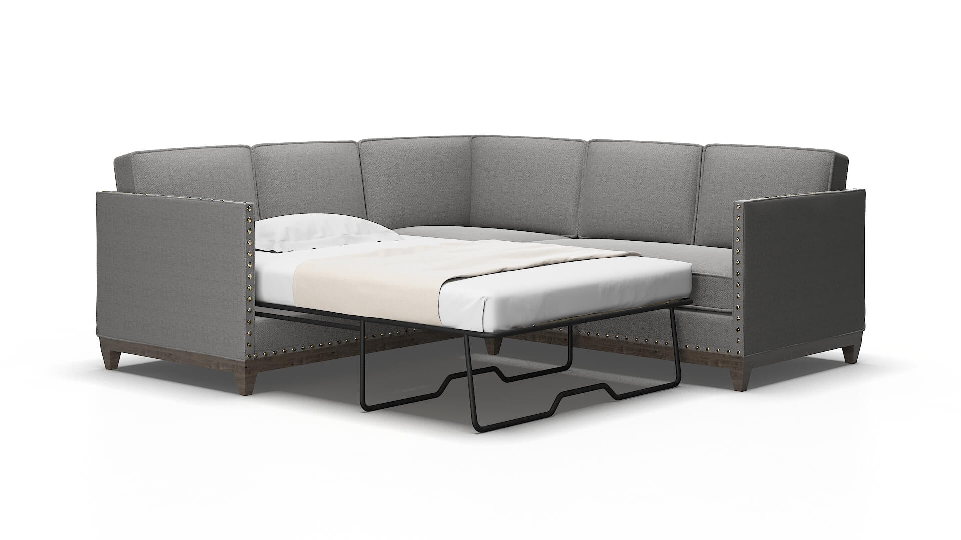 Florence Catalina steel Sectional sleeper Espresso Legs  2