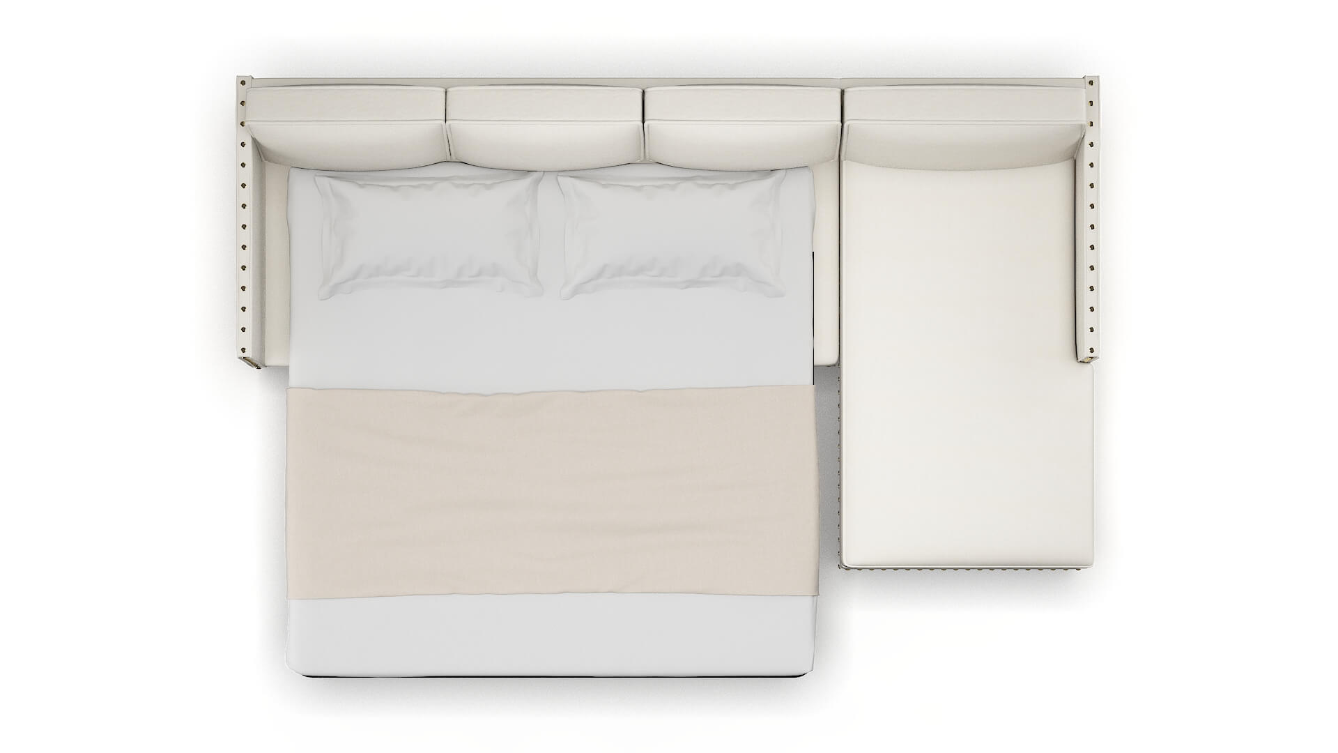 Florence Chance Bone Panel Sleeper Espresso legs 3