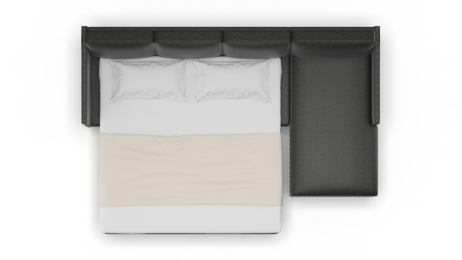 Florence Chance Denim Panel Sleeper Espresso legs 3