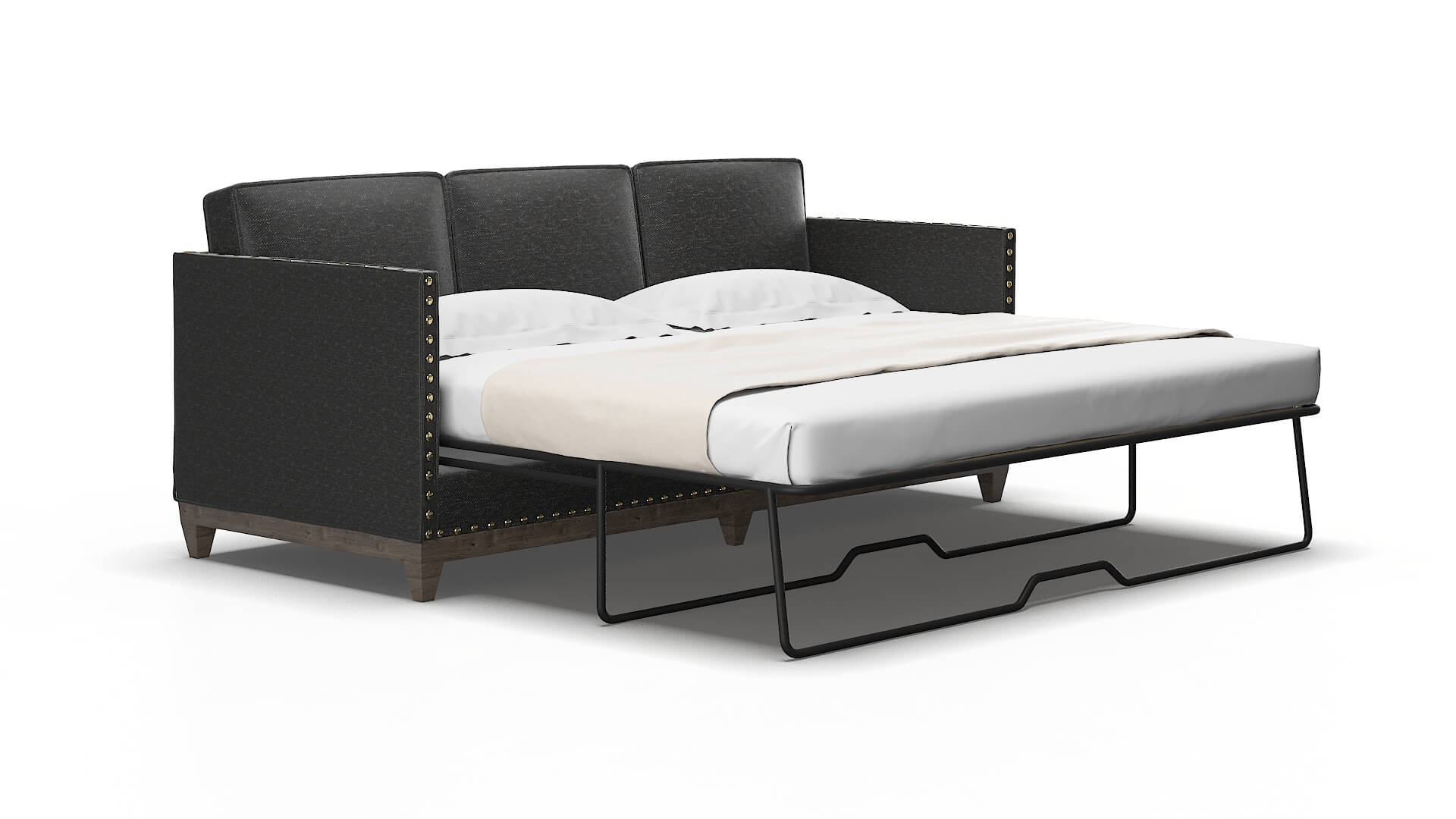 Florence Chance denim Sofa sleeper Espresso Legs  2