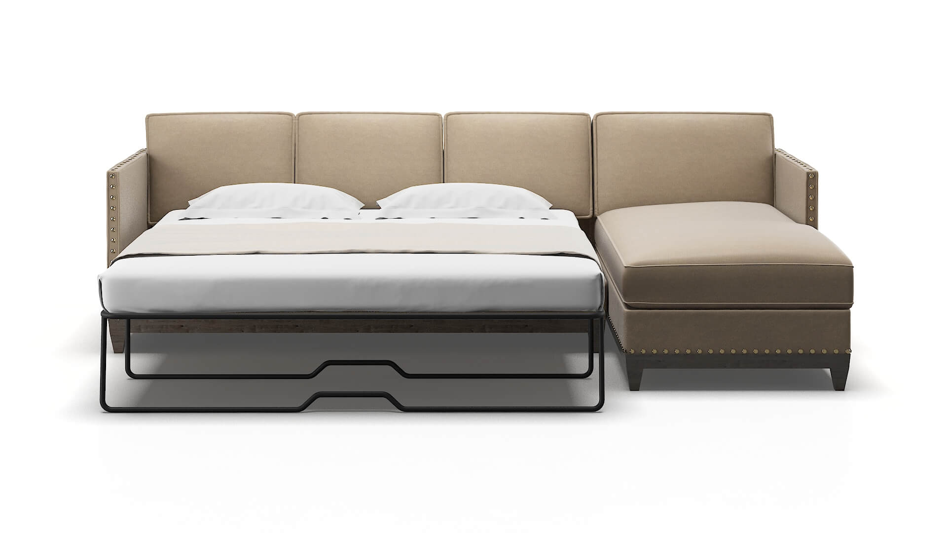 Florence Chance Platinum Panel Sleeper Espresso legs 1