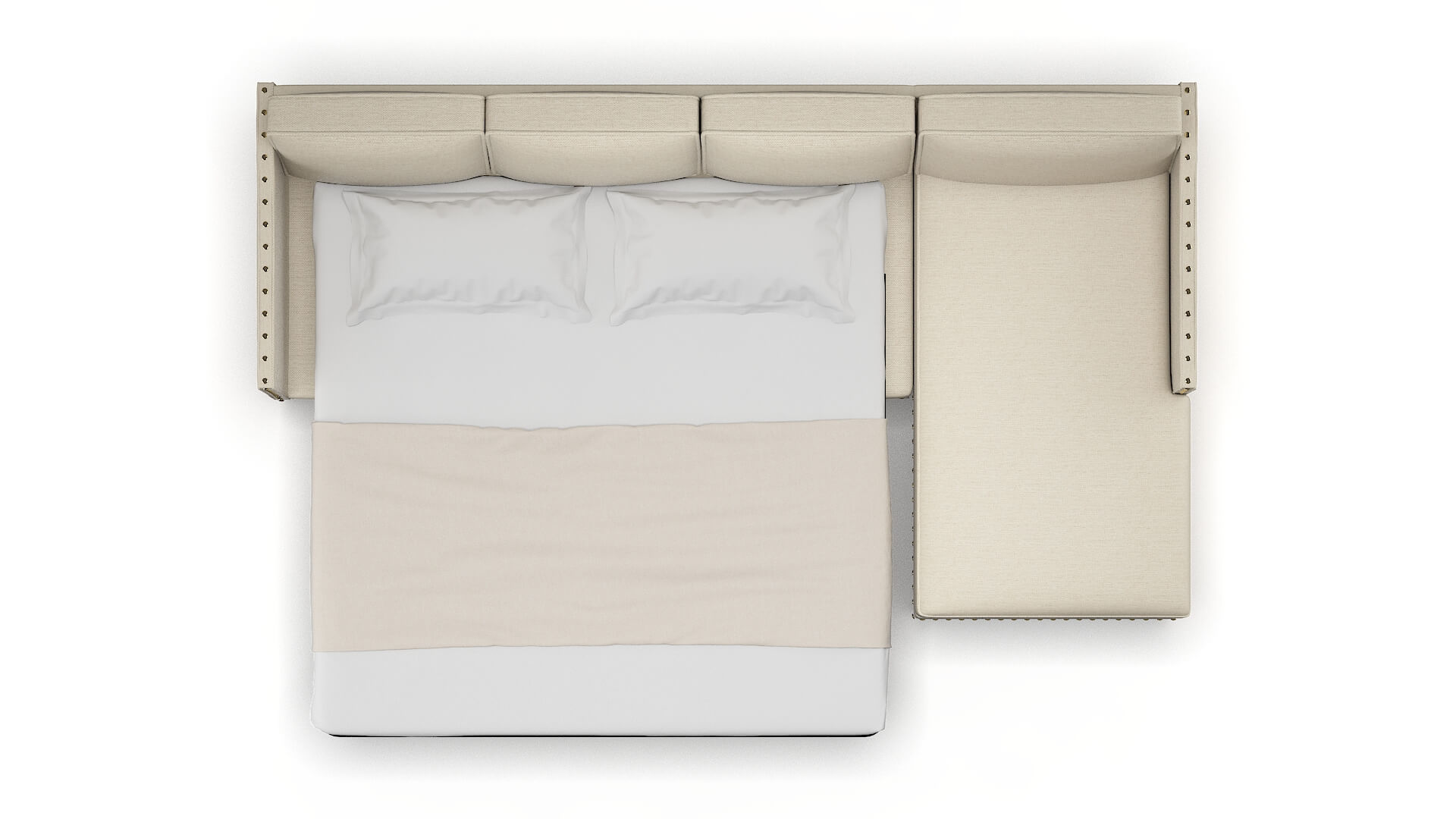 Florence Chance Sand Panel Sleeper Espresso legs 3