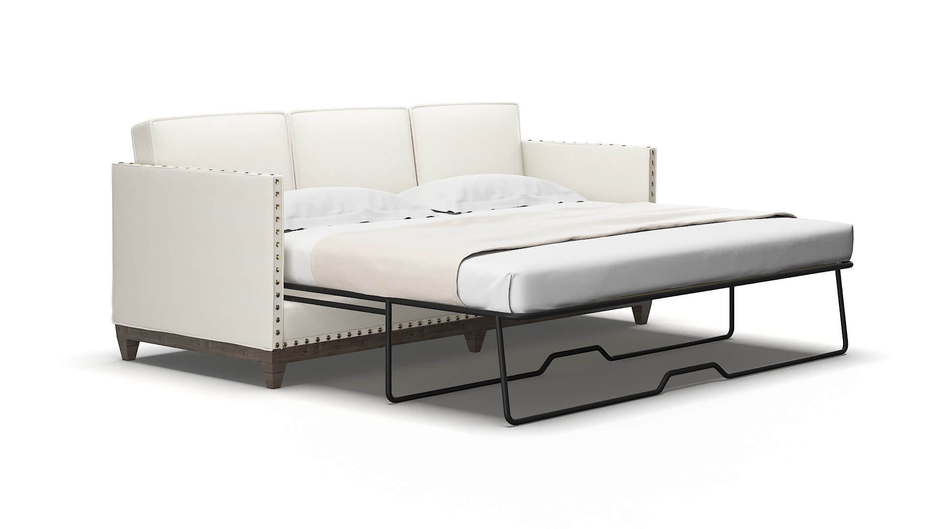 Florence Cosmo ivory Sofa sleeper Espresso Legs  2