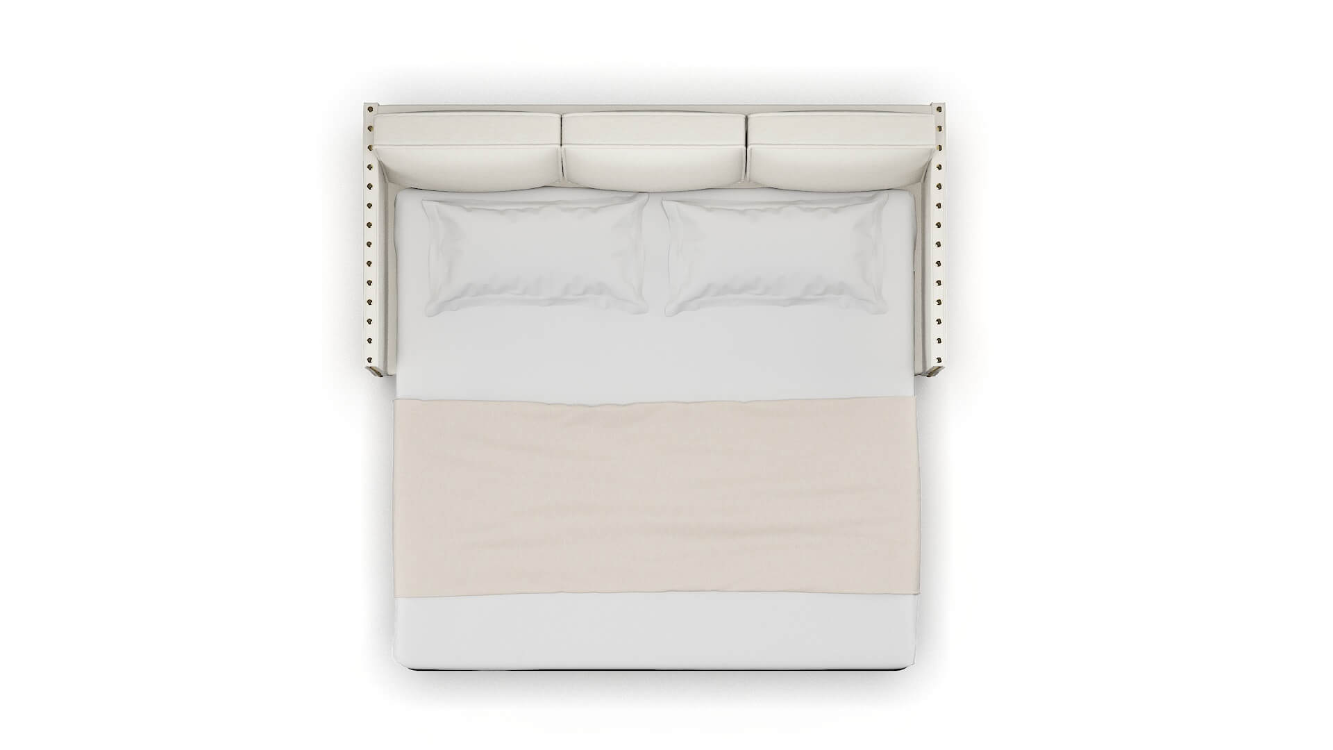 Florence Cosmo Ivory Sofa Sleeper Espresso legs 3