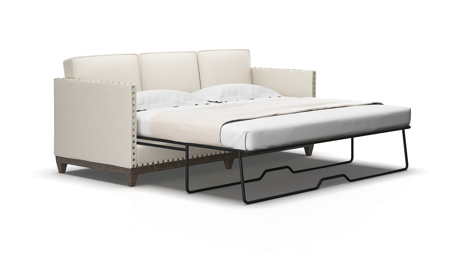 Florence Cosmo Sand Sofa Sleeper Espresso legs 2