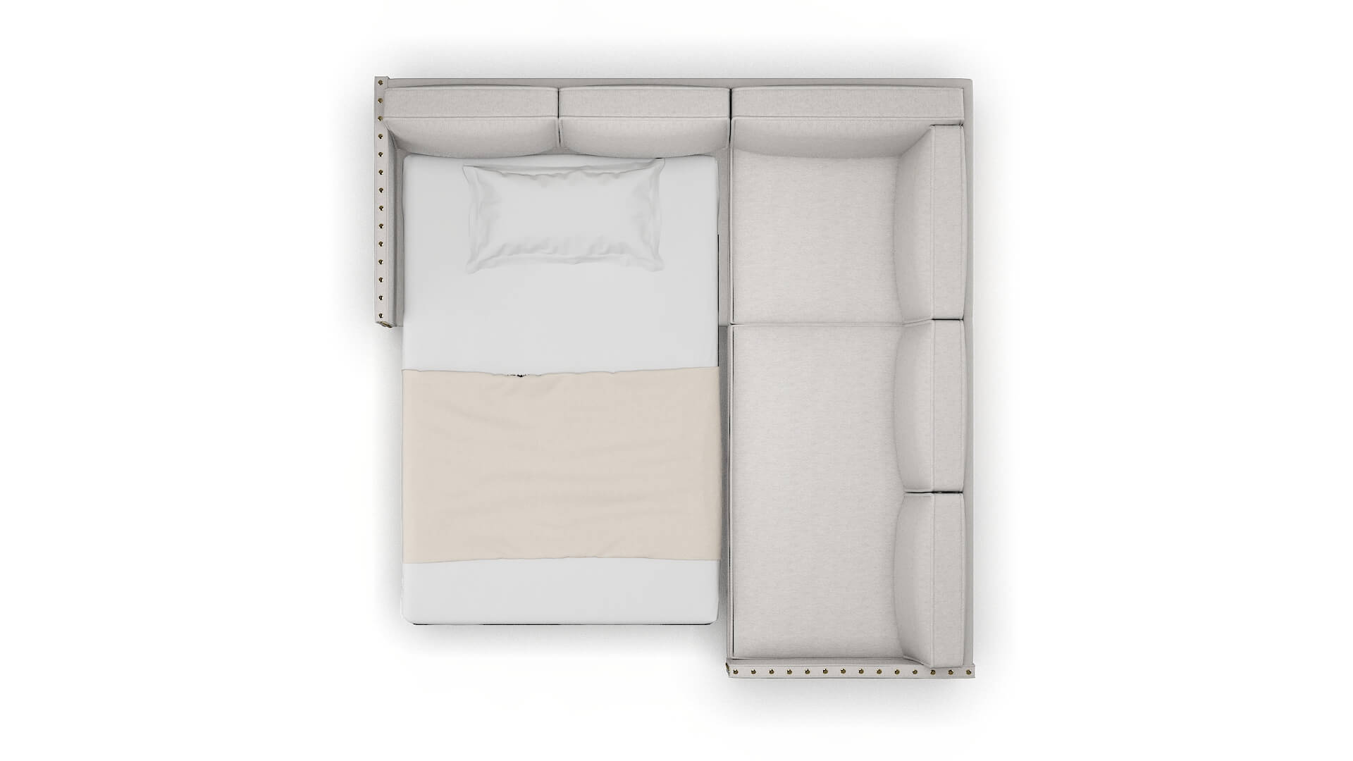 Florence Curious Spa Sectional Sleeper Espresso legs 3